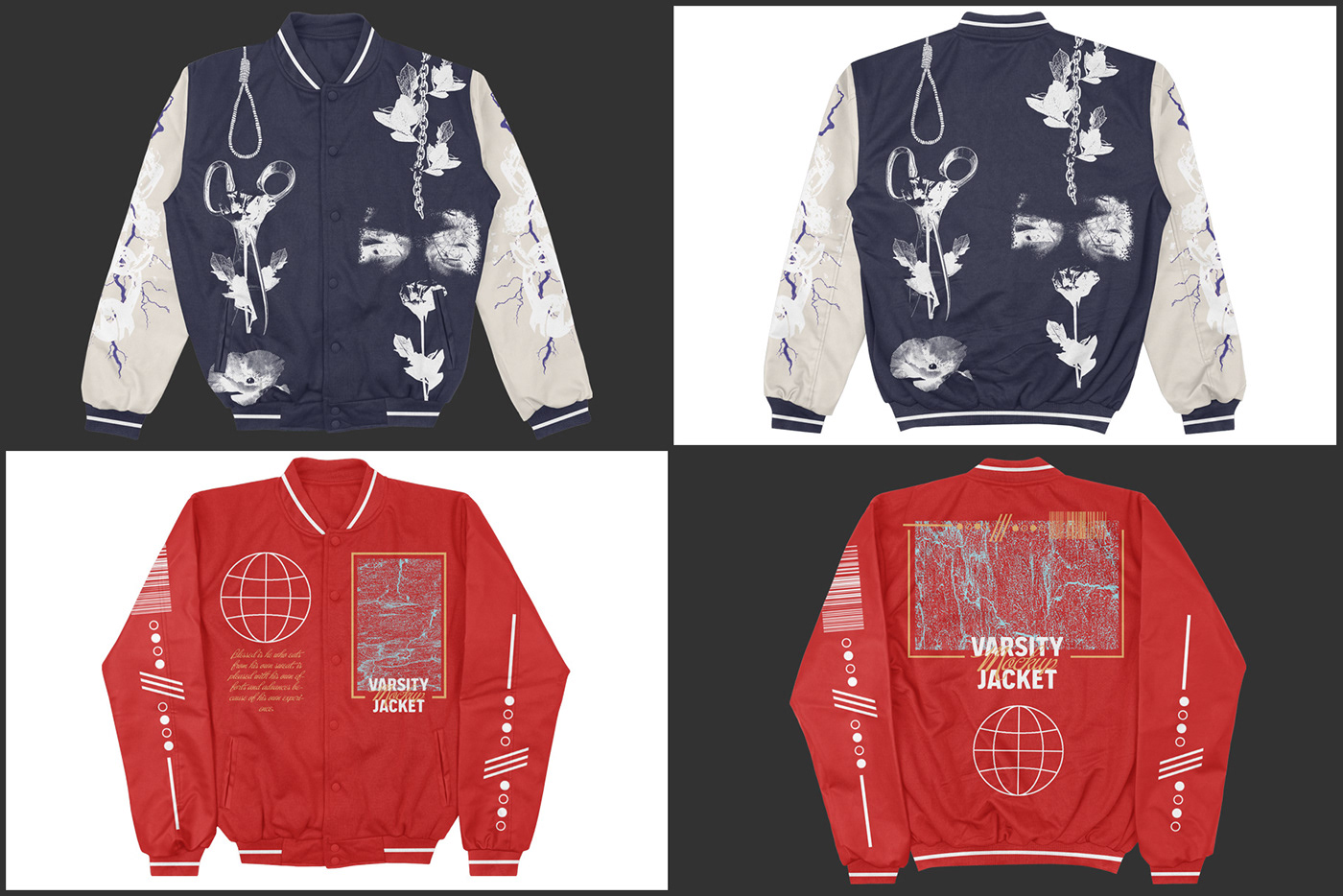 apparel Clothing jacket Mockup varsity bomber Coach product designer
