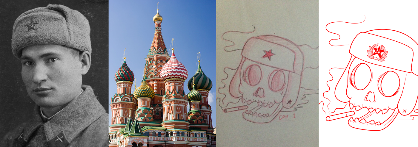 Russia comunism winter stalin matrioska skull cigarrete st. markus urss
