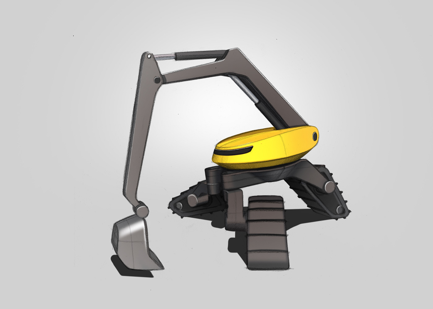 Excavator JCB automotive   Automotive design autonomus drone earthmover robot transportation Virtual reality
