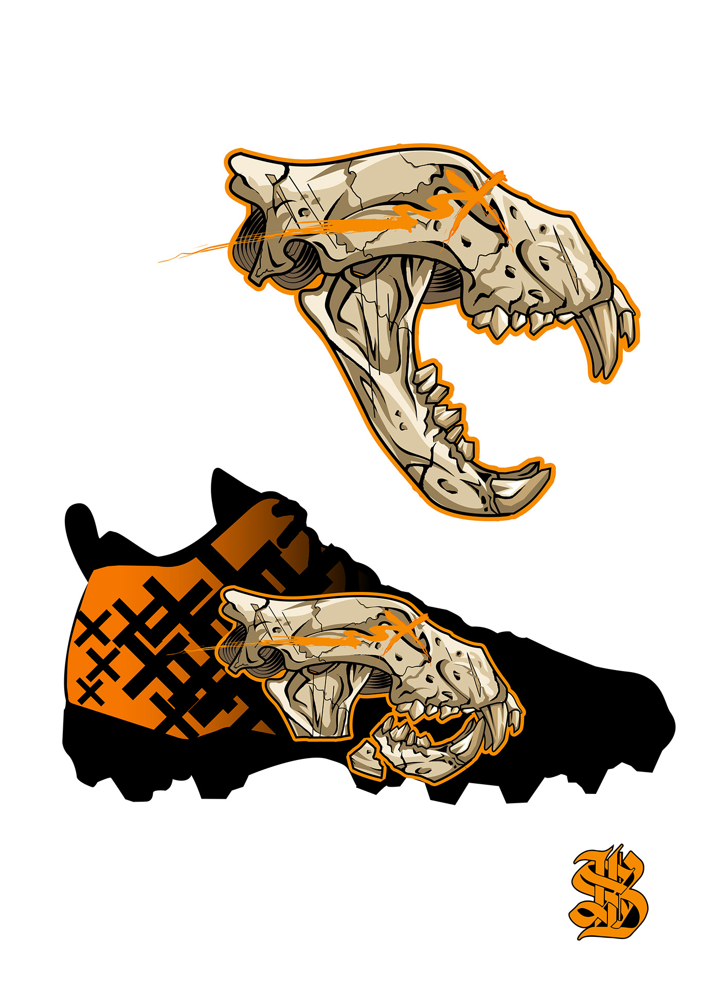 shoe athletics footwear football sports Byron Stoddard skulls