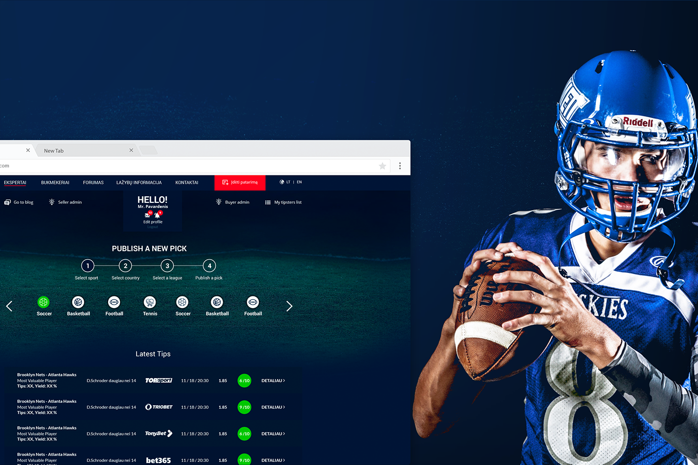 sport tips bet basketball american football nfl repiano tipster sports