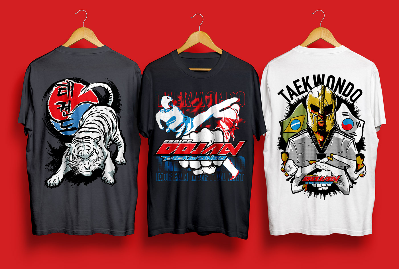 taekwondo shirt print t-shirt dojang Martial Arts T-Shirt Design