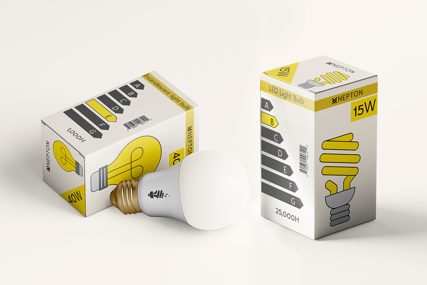 box design light light bulb Packaging
