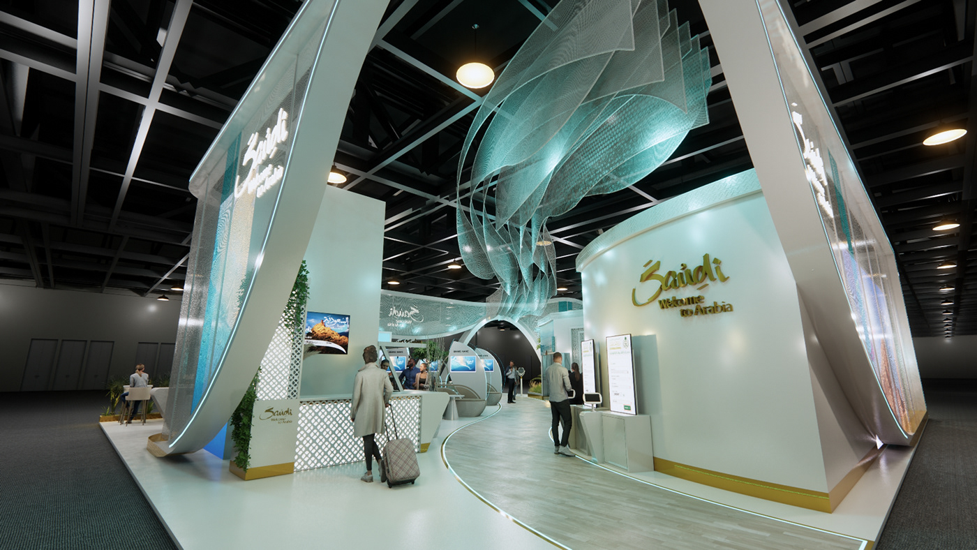 Exbition Exhibition Design  exhibition stand Saudi Tourism elegant premium