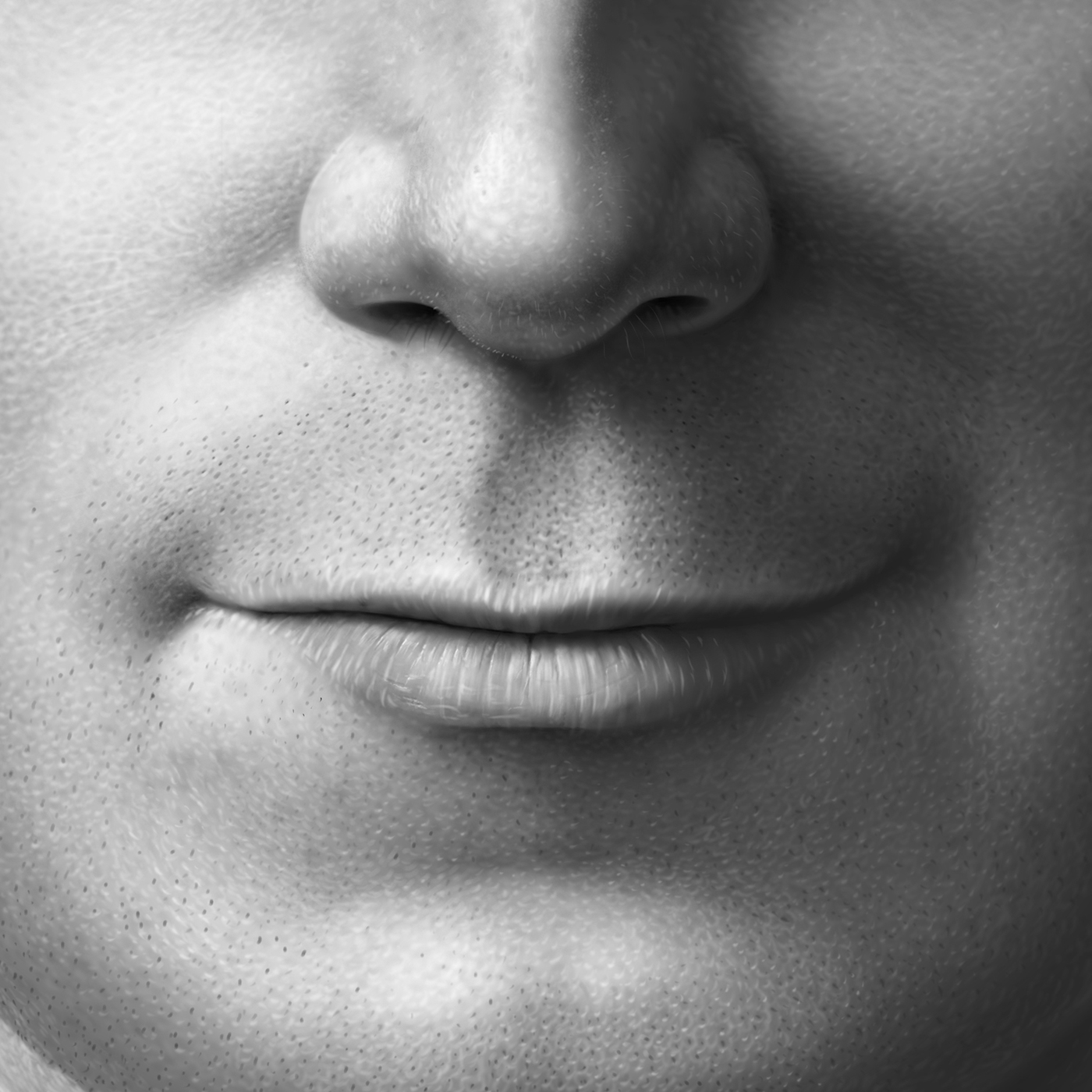 portrait Realism digital painting Character black & white Paintool SAI photoshop wacom detail painting   cardinal face complexion alive printing ad