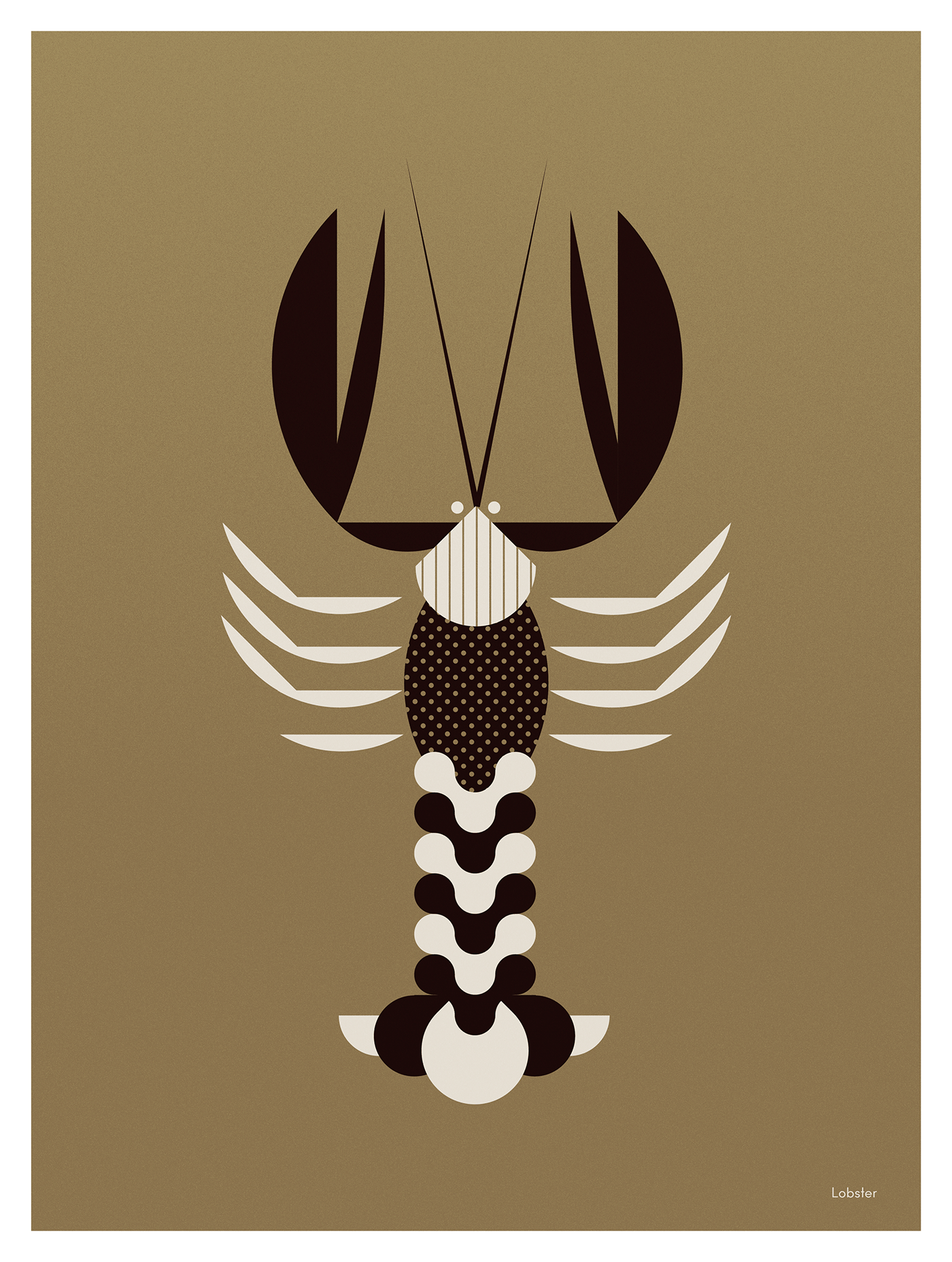 Geometric animals, poster series from Studio Soleil, that created for a various of projects. Lobster