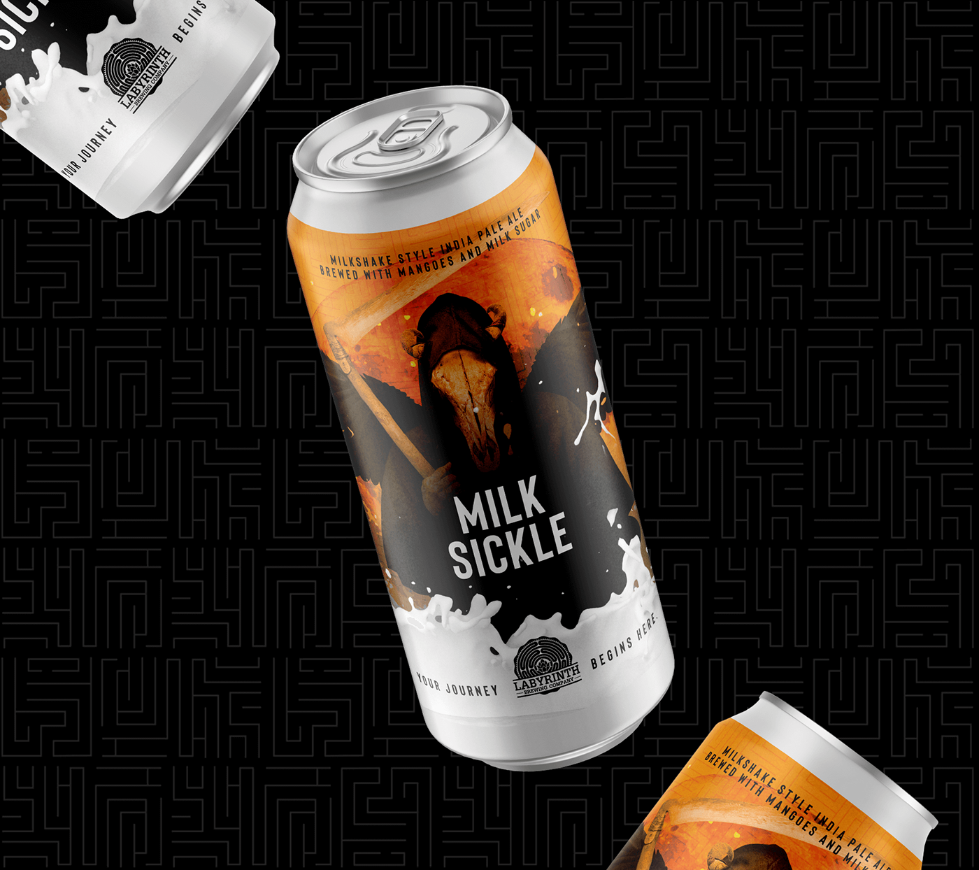 craft beer beer package design  IPA Packaging heavy metal branding  Beer Branding Identity Design Digital Art 