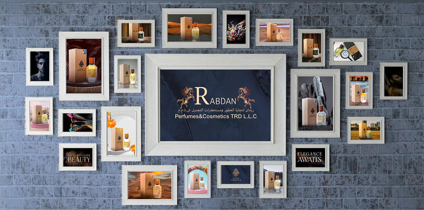 branding  Catalogue Perfumes scents print company profile perfume bottle Website