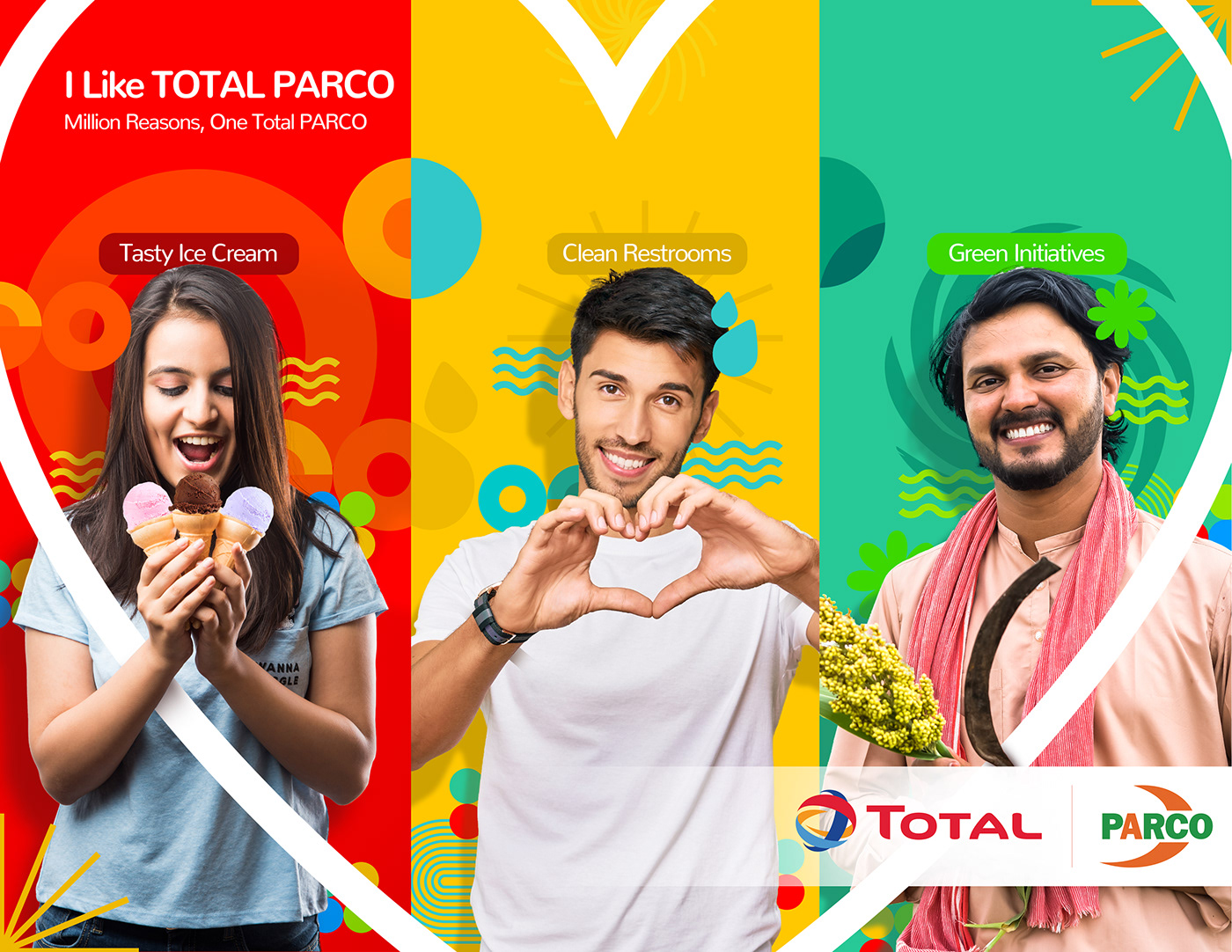 total TOTAL PARCO Pakistan Engine oil Advertising  ads marketing   fuel gas station car Total Parco