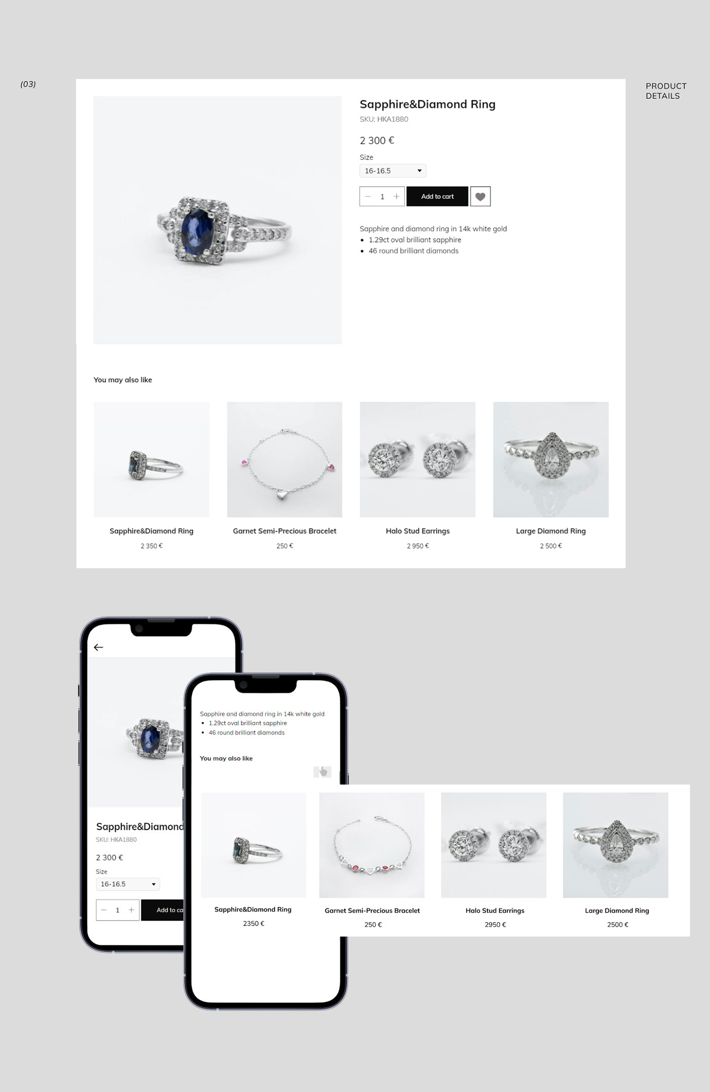 jewelry e-commerce ux/ui tilda Website Webdesign site ювелирные украшения online store інтернет-магазин