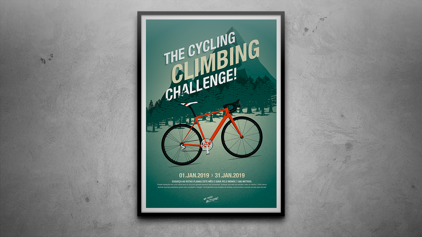 ILLUSTRATION  Bike poster Ilustração vector Bicycle