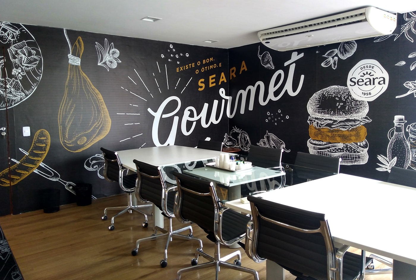 Seara lettering ilustration Food  gourmet type handdrawing
