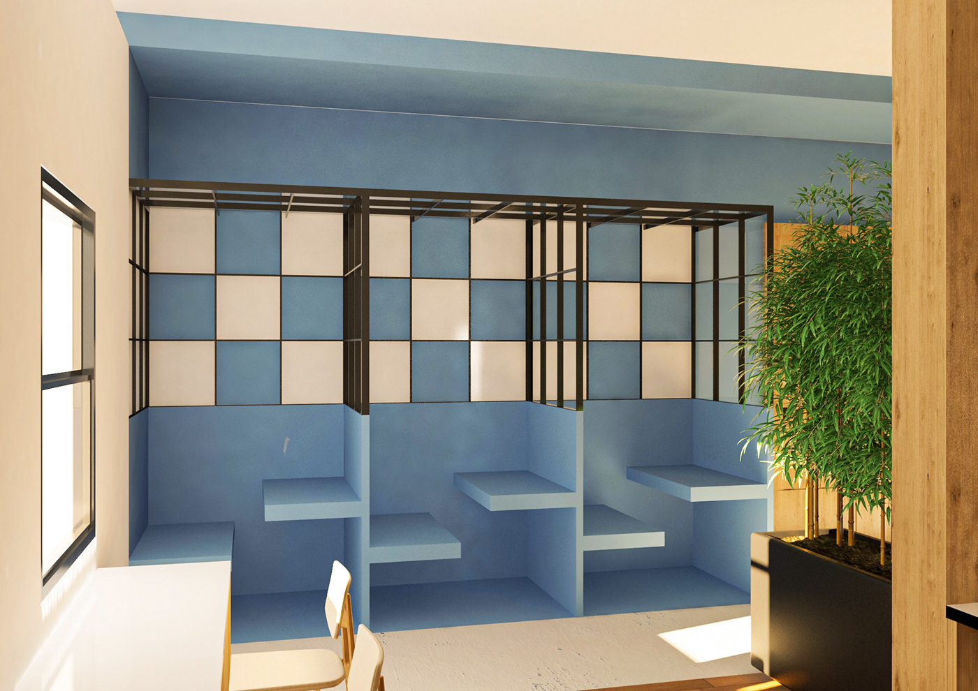 3D 3ds max architecture contemporary design interior design  library Render visualization vray