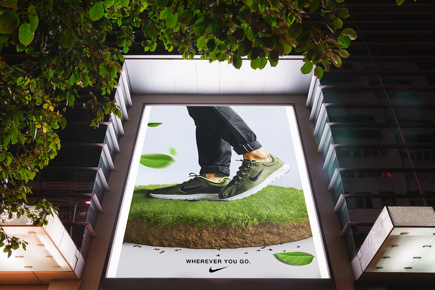 Advertising  campaign Nike sport poster graphic design  visual identity ads banner concept