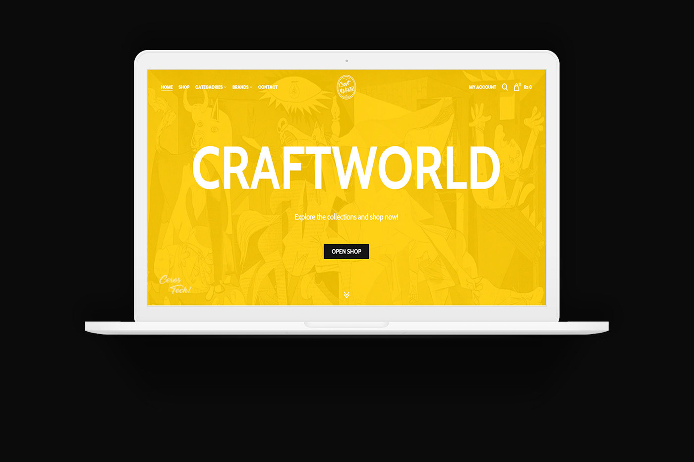 branding  e-commerce Website Webdesign Webdevelopment yellow interactiondesign Cerostech digitalagency Pakistan