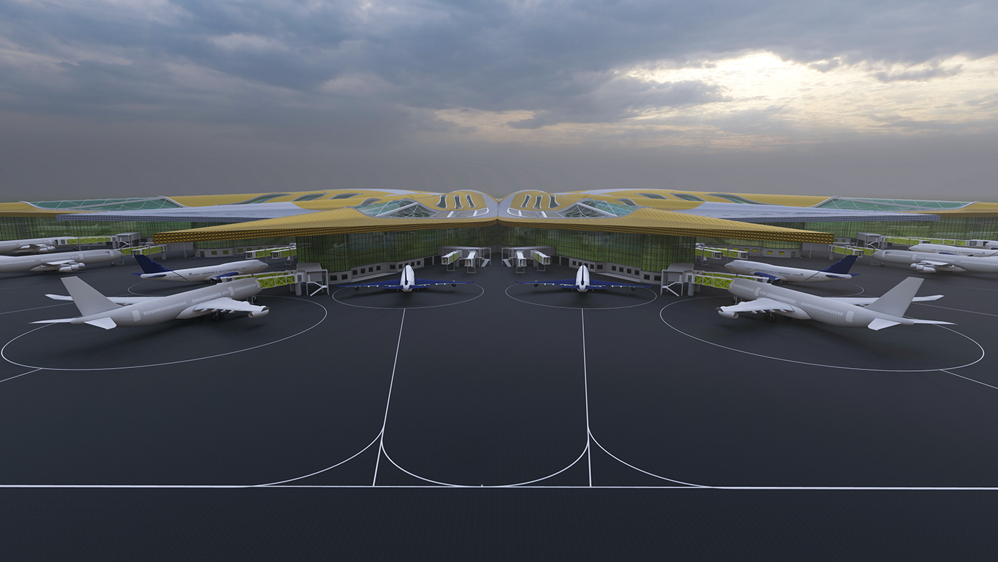 airplane airport architecture design egypt SKY graduation graduation project