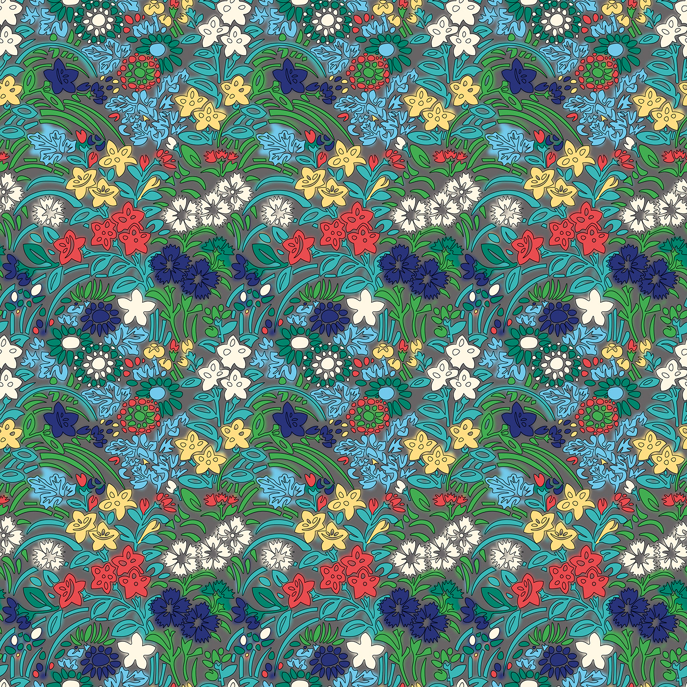 textile pattern patternbank Flowers floral ILLUSTRATION 