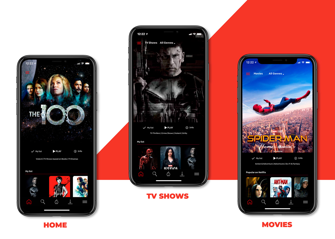 Web Design  UI/UX netflix app redesign Netflix UI ux Movies app mobile redesign
