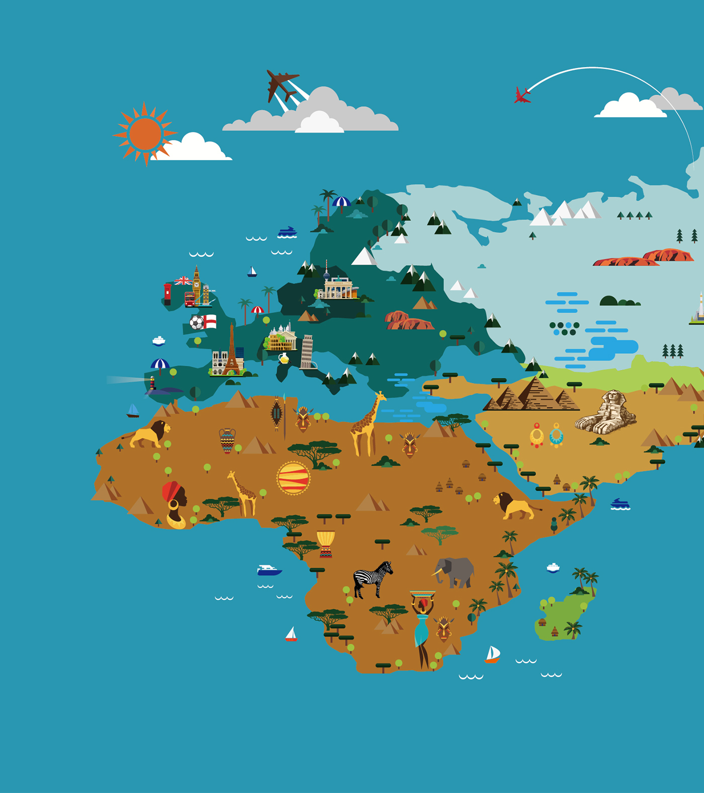 World map on Behance