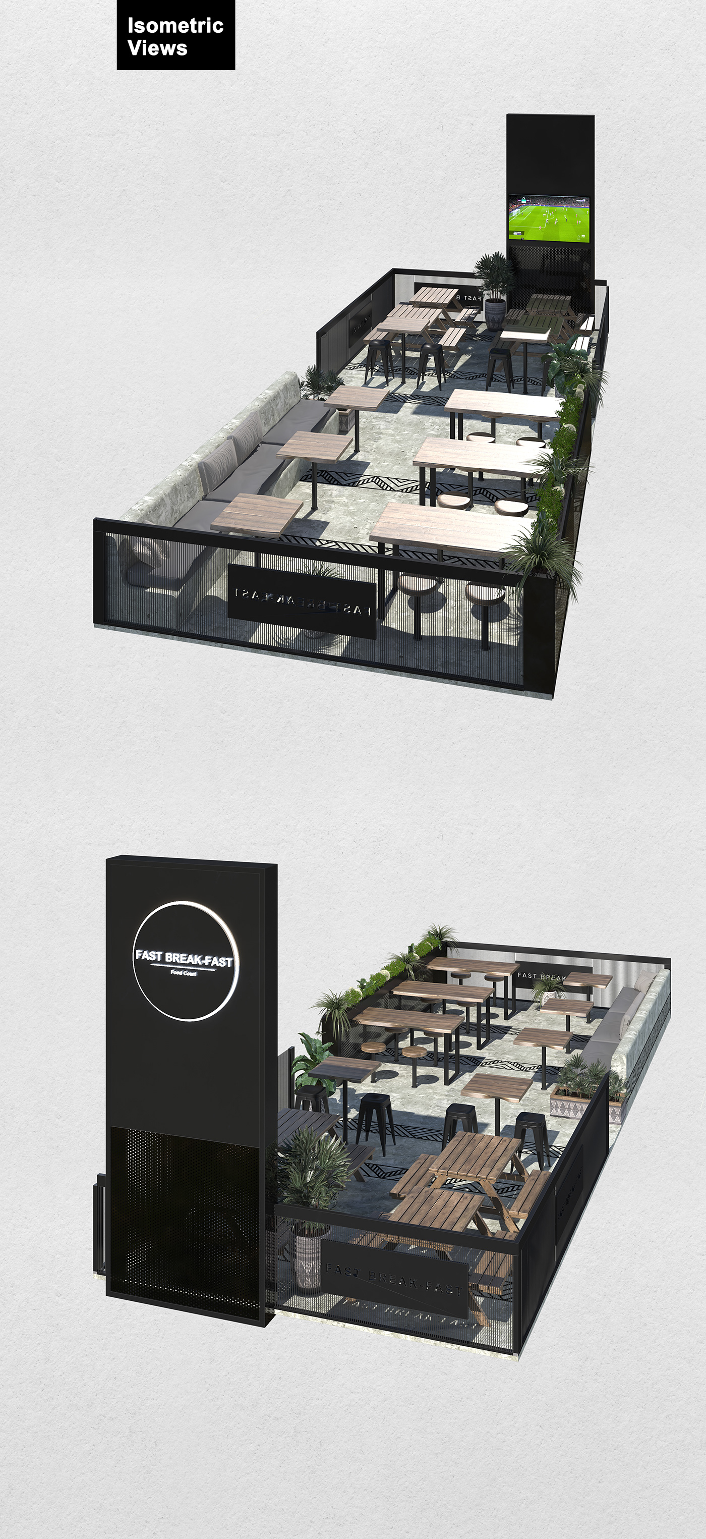 architecture cafe Cafe design container exterior design interior design  plaza restaurant
