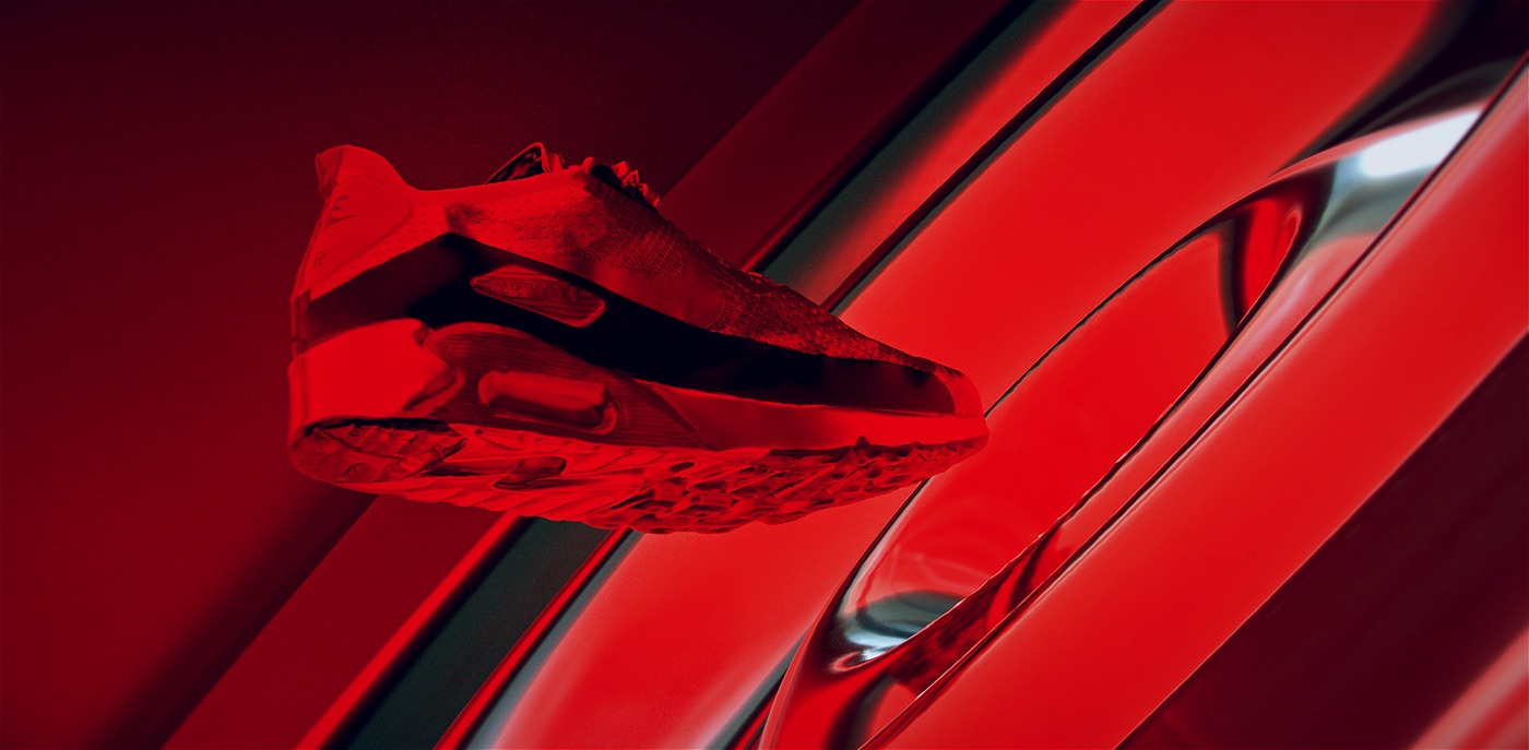 Nike airmax 3DScan shoes sneaker CGI red black sport