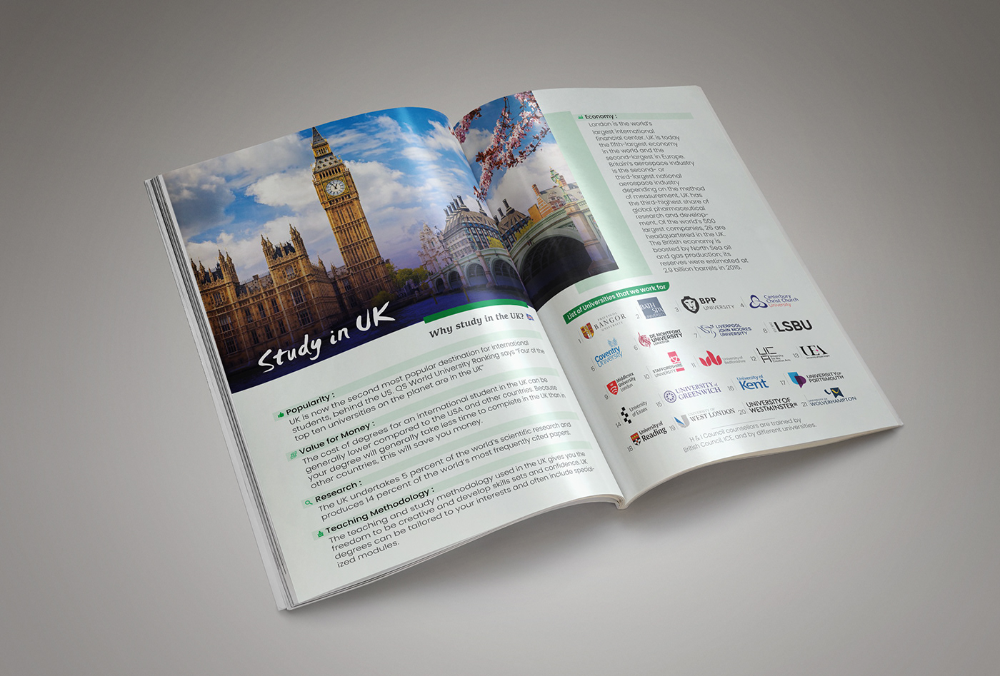 brochure design magazine Magazine design profile study abroad
