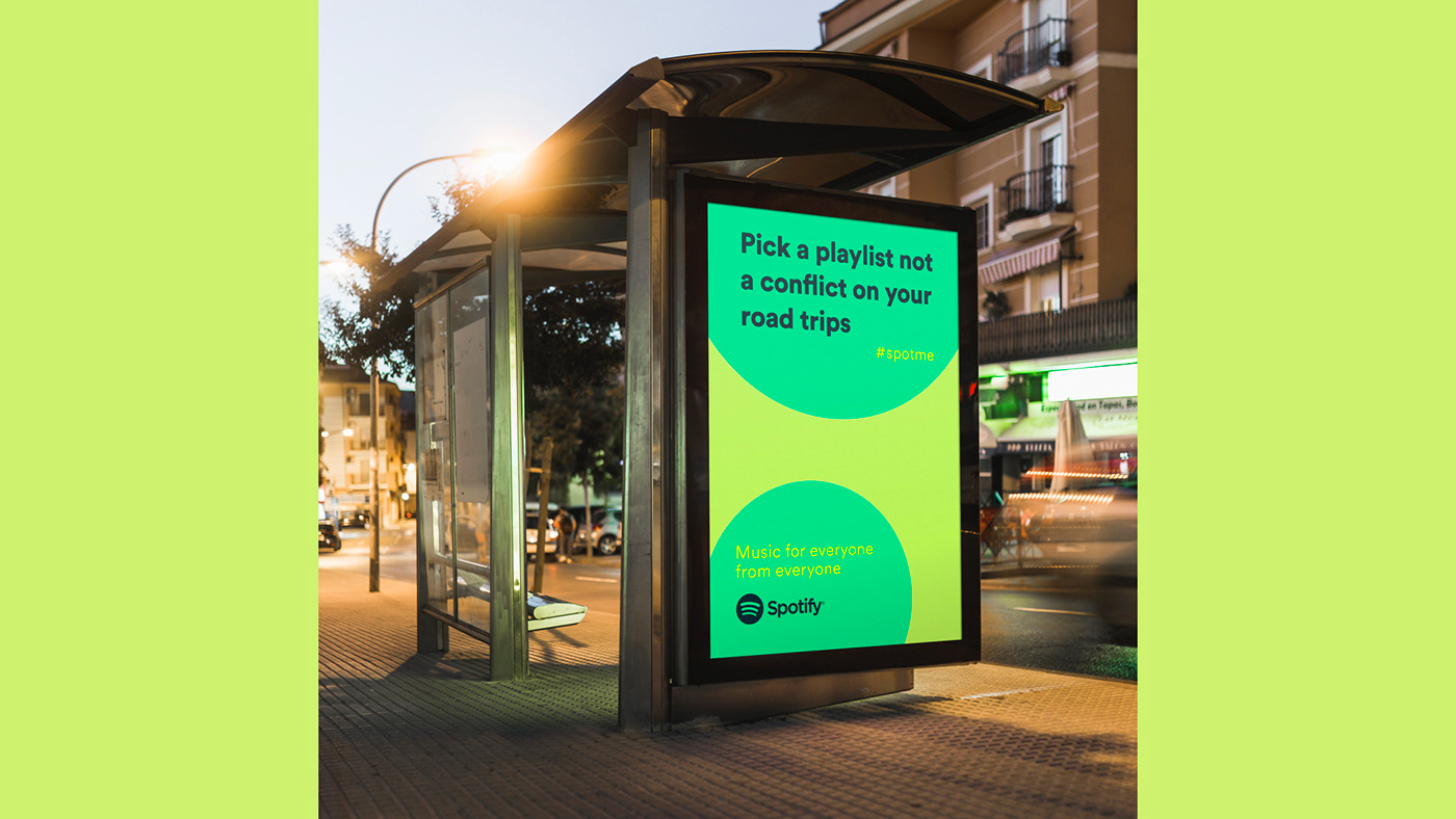 Advertising  campaign features music Palylist posters social media Spot spotify UI