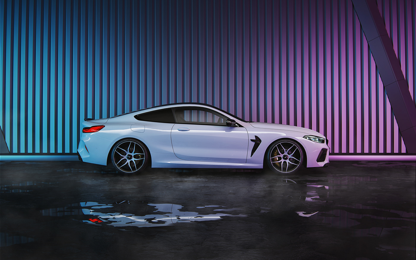 3D automotive   BMW M8 carphotography CGI full cgi Render retouch visualization