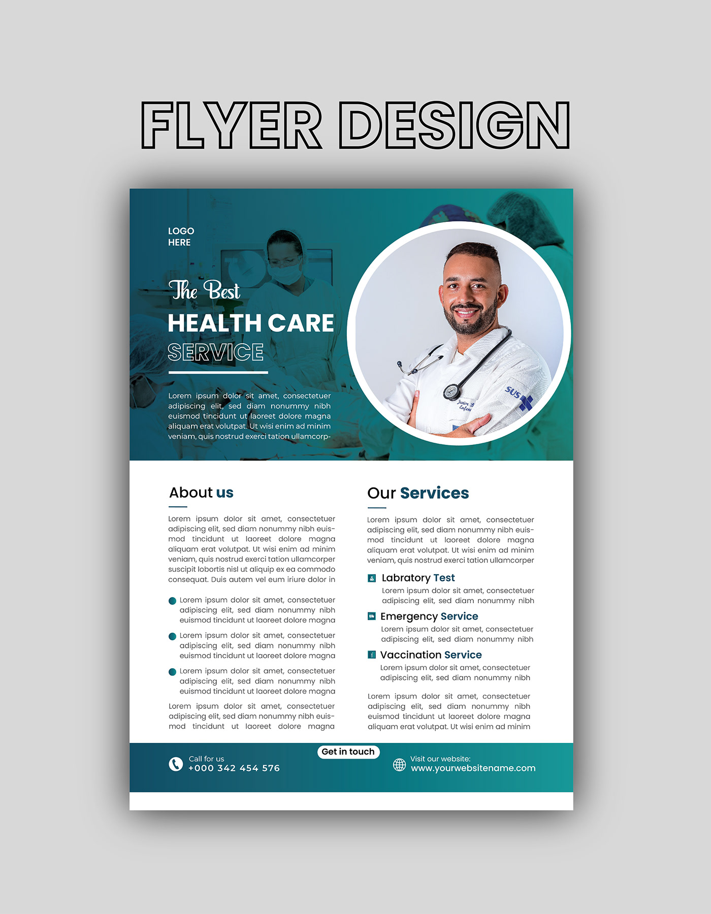 Advertising  business care flyer Flyer Design google Health marketing   medical SEO