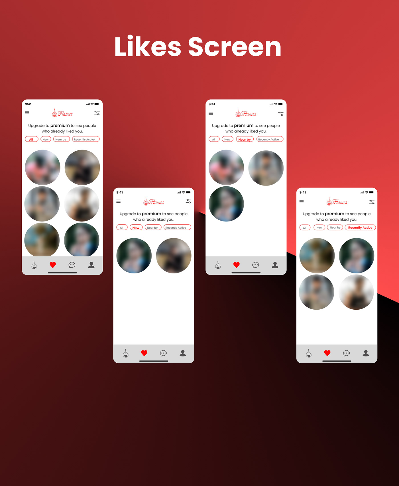 ui design UX design dating app Mobile app Figma