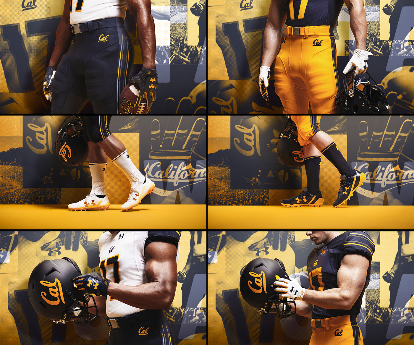 Photography  football uniforms art direction  Under Amour university of california