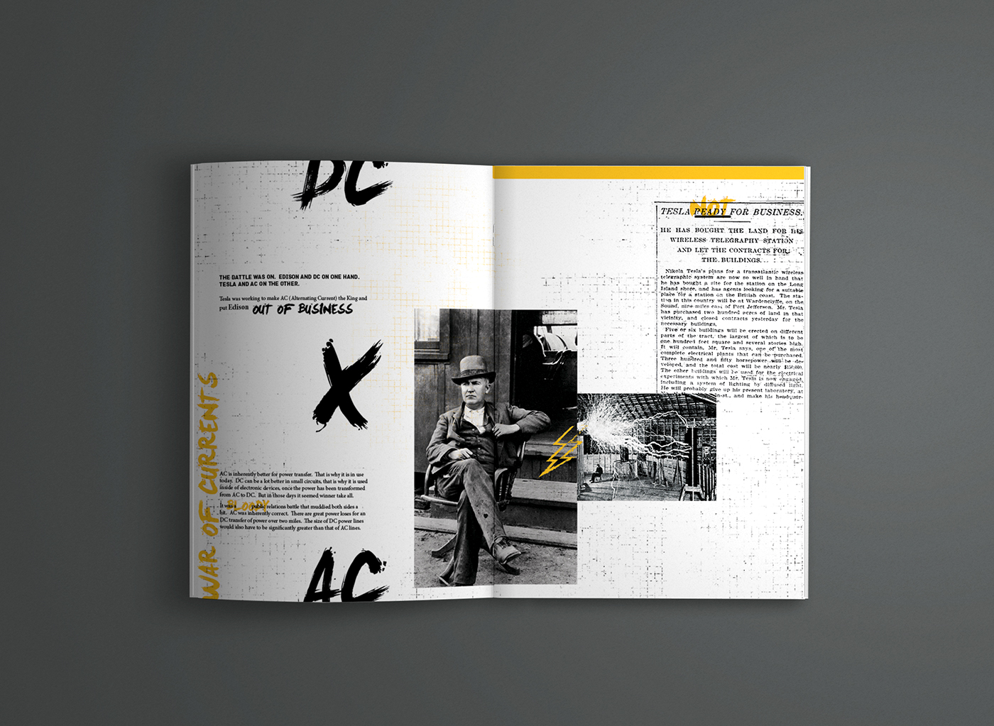 book Booklet magazine edison Layout contemporary experimental grunge brush print publication design texture science modern