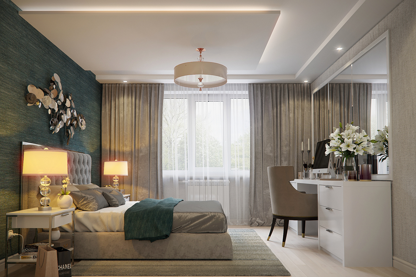 visualization bedroom rendering design Interior interiors Render