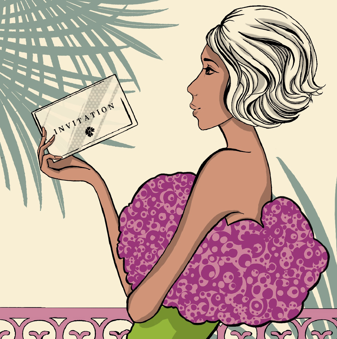 ILLUSTRATION  fashion illustration Palm Beach miami Procreate beach life