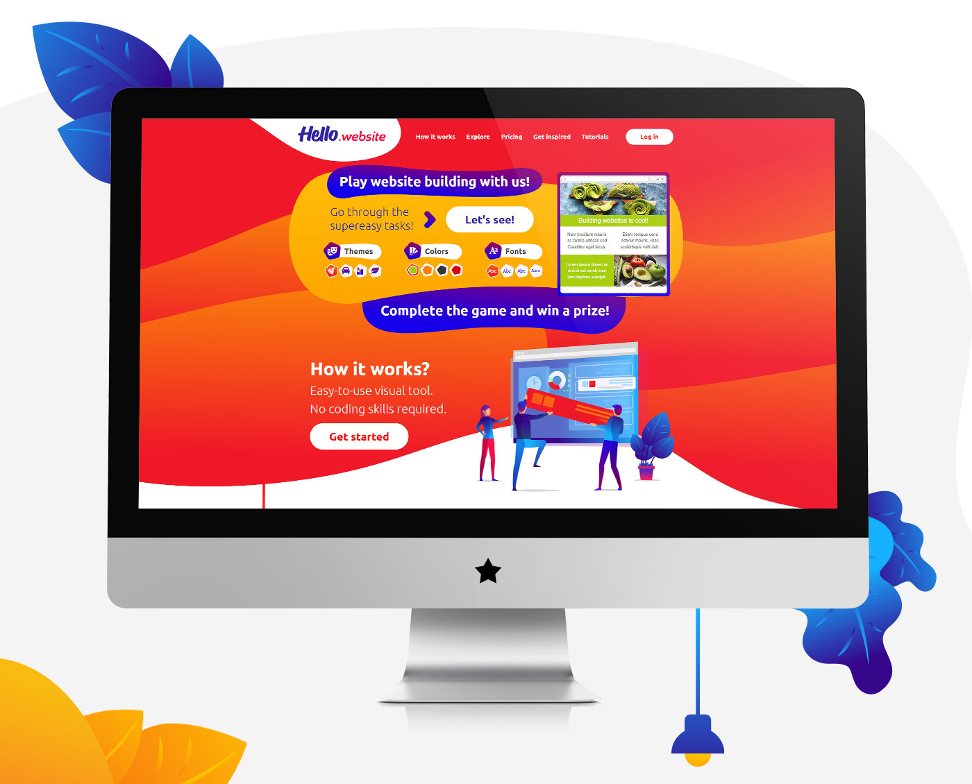 branding  colorful landing page Web Design  Website website builder