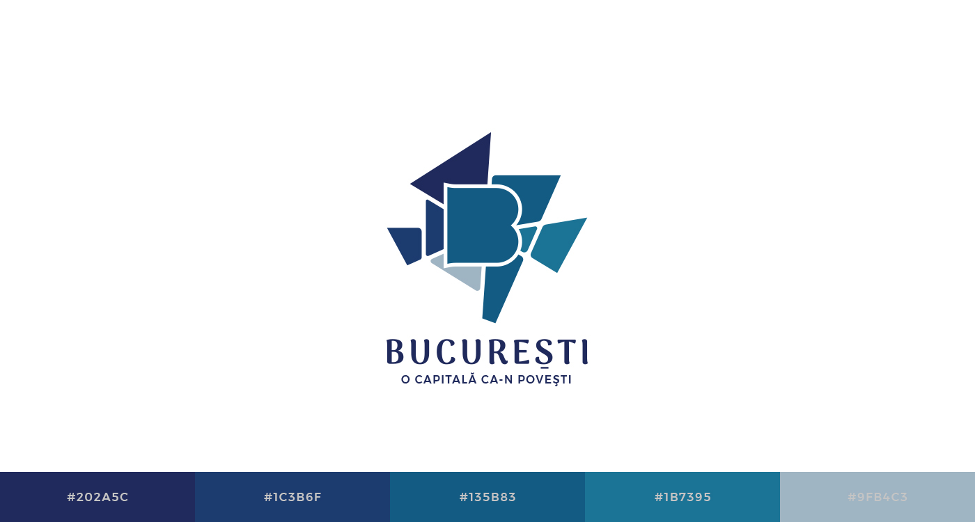 bucharest romania city logo branding  map Proposal monogram identity Hipster