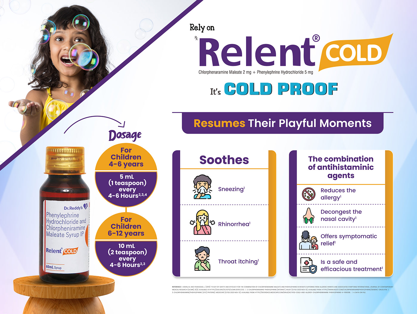 LBL Allergic rhinitis cough pharma designs pharma lbl Cold Allergy pediatric VA pharma key visuals Pharma Visual Aid Visual Aid Design