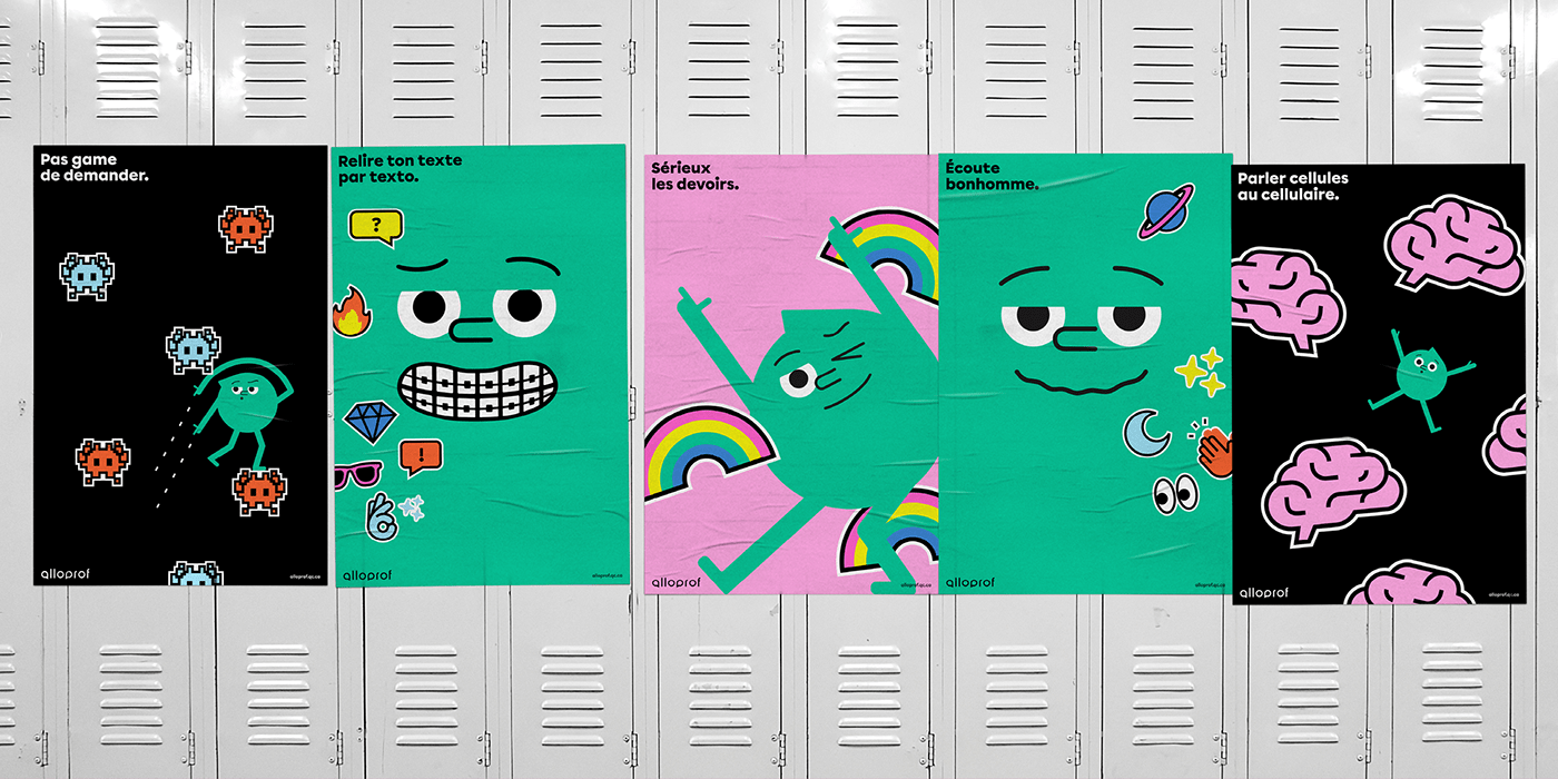 Character design  Cossette Fun interactive kids nonprofit school stickers teaching teens