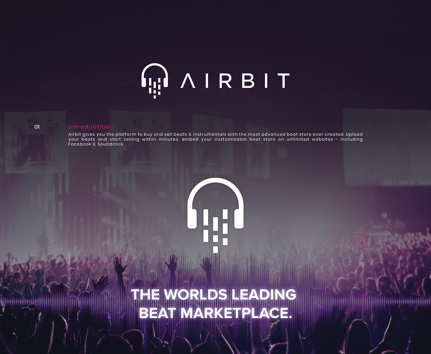 airbit UI/UX Website design music playlist producer beats Webdesign
