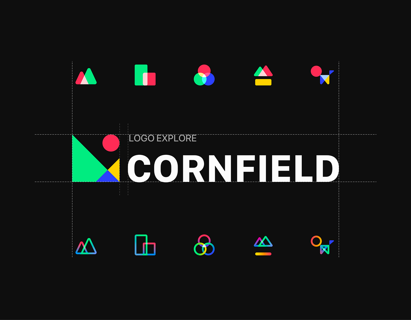 cornfield family field graphic home Icon logo mountain world