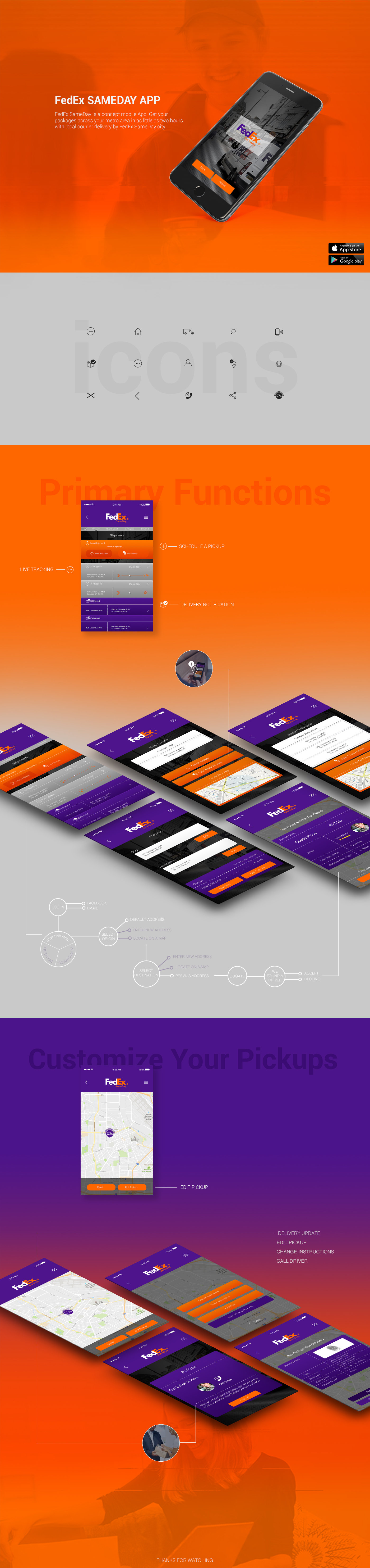 app design graphic design  app UX UI fedex