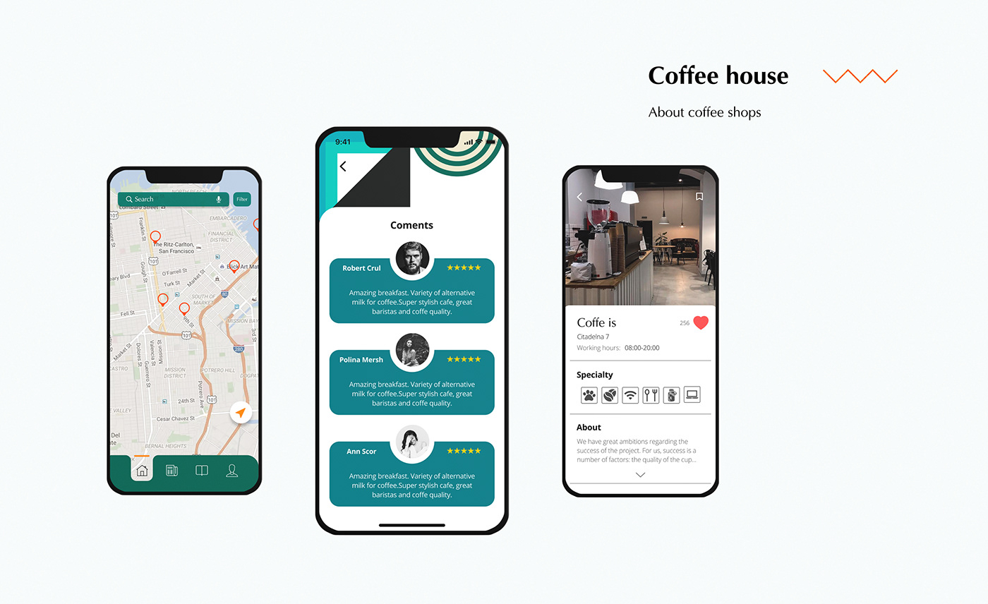 CJM Coffee design espresso Graphic Designer Interactive prototypes Mobile app UI/UX User-personas Web Design 