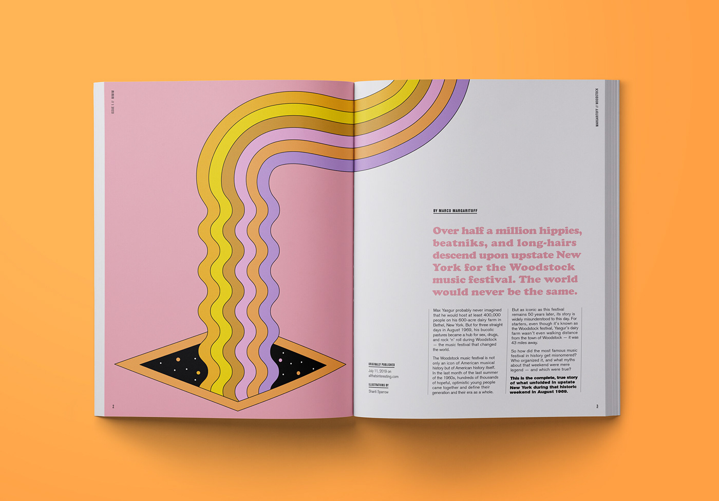 editorial ILLUSTRATION  Layout magazine psychedelic typesetting vector Zine 