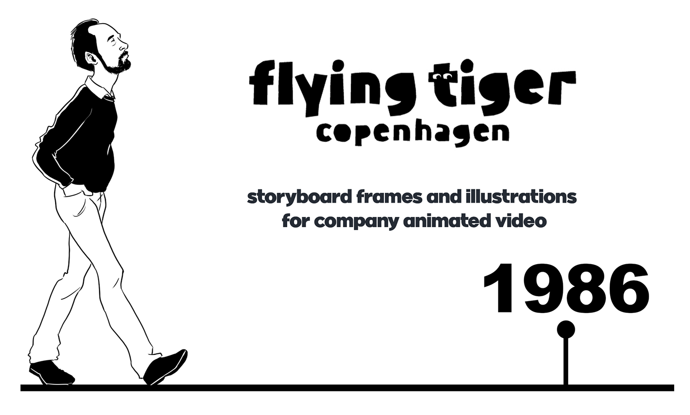 animated video branding  Character design  comic art Digital Art  digital illustration flying tiger Flying Tiger Copenhagen storyboard