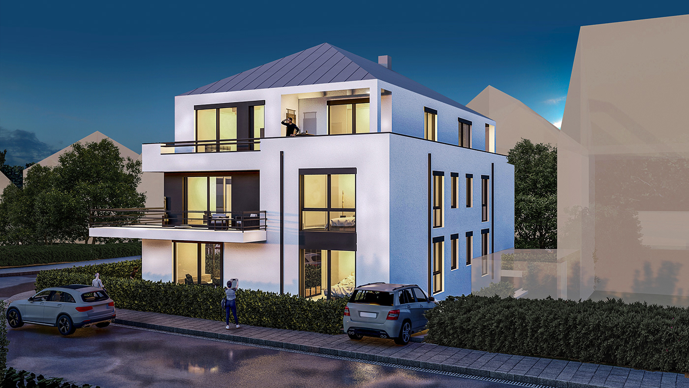 3D apartment design architecture architektur Architekturvisualisierung Deutschland exterior modern Visualisierung visualization