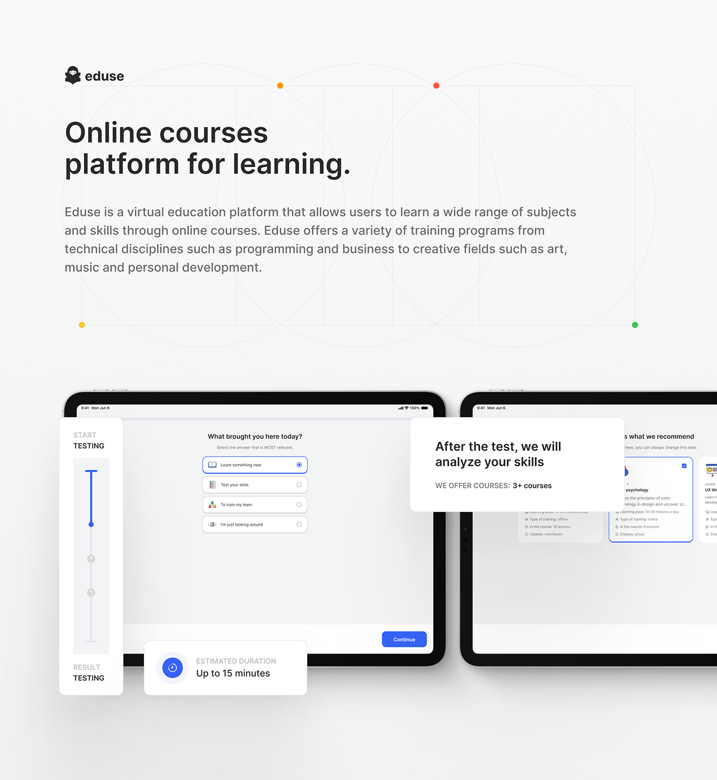LMS learning system Web Design  UI/UX user interface user experience management blue White