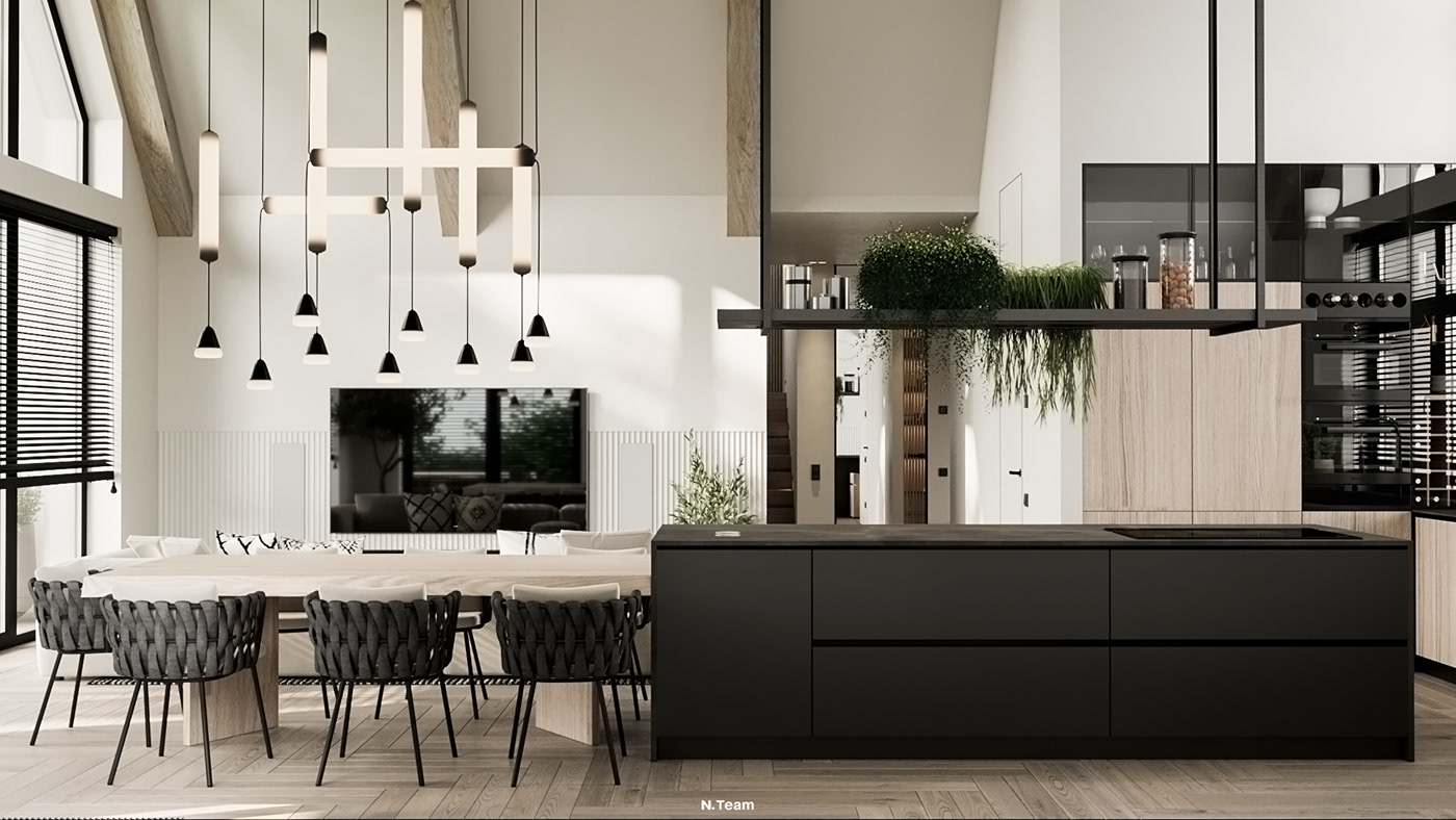 bright design house interior design  modern house NTeam olive ukraine villaggo wood