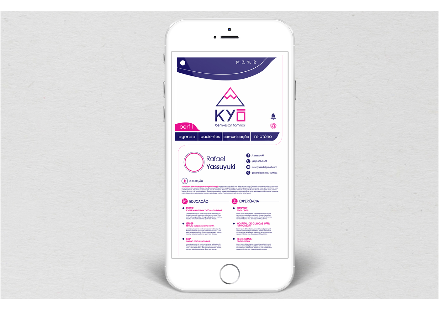 TCC graphic design programação visual desenho industrial aplicativo app kyo japanese