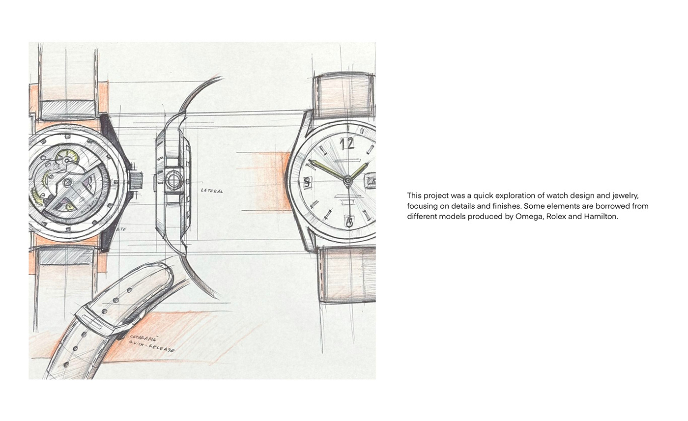 design automotive   sketches charater watch