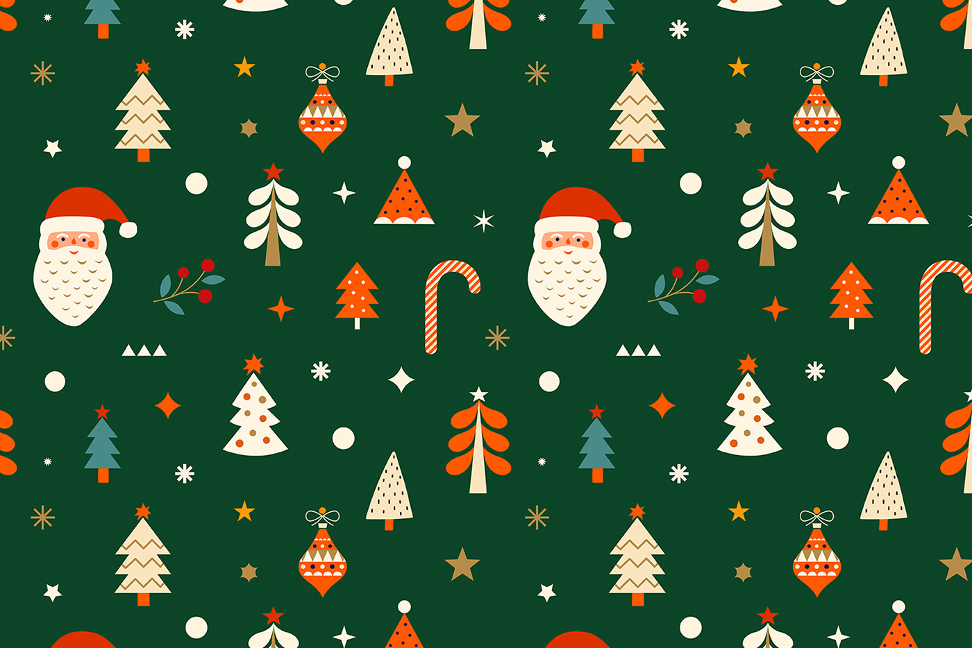 2022 design card Christmas christmas patterns greeting Holiday new year santa tiger xmas